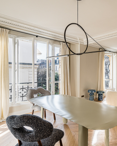 Salon appartement parisien Bellechasse architecte